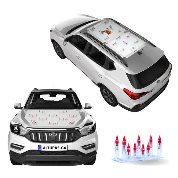 MAHINDRA_ALTURAS_G4_Red_Car_Protection_Spikes_|_Smart,_Safe_&_Humane_way_to_Deter_Animals_|_Roof_&_Bonnet_Protection_from_Dogs_&_Monkeys_|_Magnetic_Holding_&_Box_Closure_|_Anti-Theft_&_Scratch_Protection_|_Foldable_In-Built_Plastic_Box