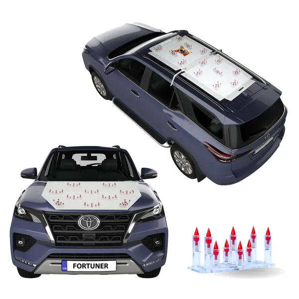 TOYOTA_FORTUNER_Red_Car_Protection_Spikes_|_Smart,_Safe_&_Humane_way_to_Deter_Animals_|_Roof_&_Bonnet_Protection_from_Dogs_&_Monkeys_|_Magnetic_Holding_&_Box_Closure_|_Anti-Theft_&_Scratch_Protection_|_Foldable_In-Built_Plastic_Box