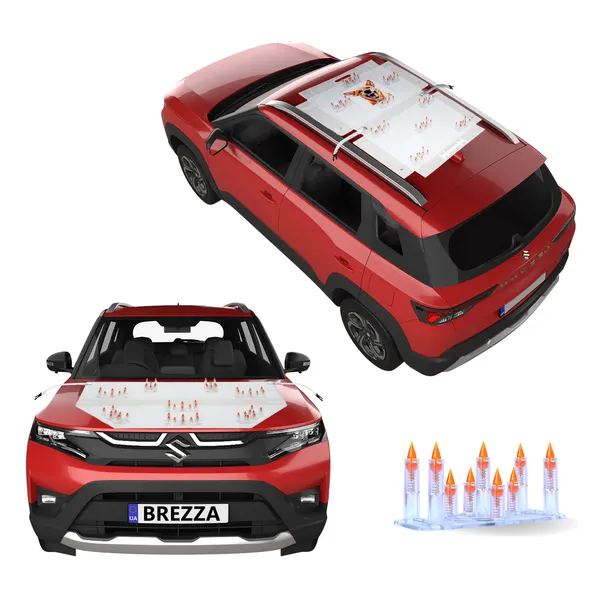 MARUTI_NEW_BREZZA_Orange_Car_Protection_Spikes_|_Smart,_Safe_&_Humane_way_to_Deter_Animals_|_Roof_&_Bonnet_Protection_from_Dogs_&_Monkeys_|_Magnetic_Holding_&_Box_Closure_|_Anti-Theft_&_Scratch_Protection_|_Foldable_In-Built_Plastic_Box