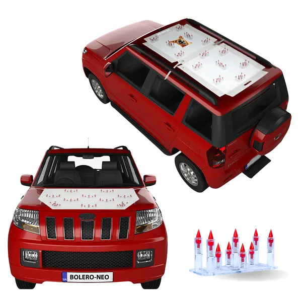 MAHINDRA_BOLERO_NEO_Red_Car_Protection_Spikes_|_Smart,_Safe_&_Humane_way_to_Deter_Animals_|_Roof_&_Bonnet_Protection_from_Dogs_&_Monkeys_|_Magnetic_Holding_&_Box_Closure_|_Anti-Theft_&_Scratch_Protection_|_Foldable_In-Built_Plastic_Box