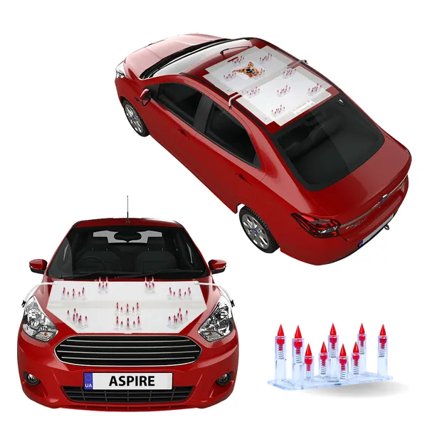 FORD_ASPIRE_Red_Car_Protection_Spikes_|_Smart,_Safe_&_Humane_way_to_Deter_Animals_|_Roof_&_Bonnet_Protection_from_Dogs_&_Monkeys_|_Magnetic_Holding_&_Box_Closure_|_Anti-Theft_&_Scratch_Protection_|_Foldable_In-Built_Plastic_Box