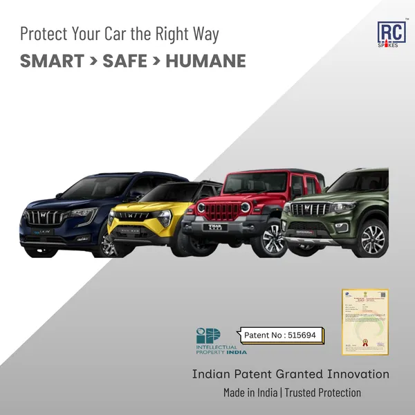 MAHINDRA_SCORPIO_CLASSIC_Orange_Car_Protection_Spikes_|_Smart,_Safe_&_Humane_way_to_Deter_Animals_|_Roof_&_Bonnet_Protection_from_Dogs_&_Monkeys_|_Magnetic_Holding_&_Box_Closure_|_Anti-Theft_&_Scratch_Protection_|_Foldable_In-Built_Plastic_Box