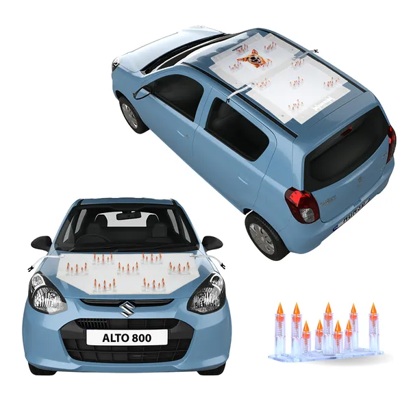 MARUTI_ALTO_Orange_Car_Protection_Spikes_|_Smart,_Safe_&_Humane_way_to_Deter_Animals_|_Roof_&_Bonnet_Protection_from_Dogs_&_Monkeys_|_Magnetic_Holding_&_Box_Closure_|_Anti-Theft_&_Scratch_Protection_|_Foldable_In-Built_Plastic_Box