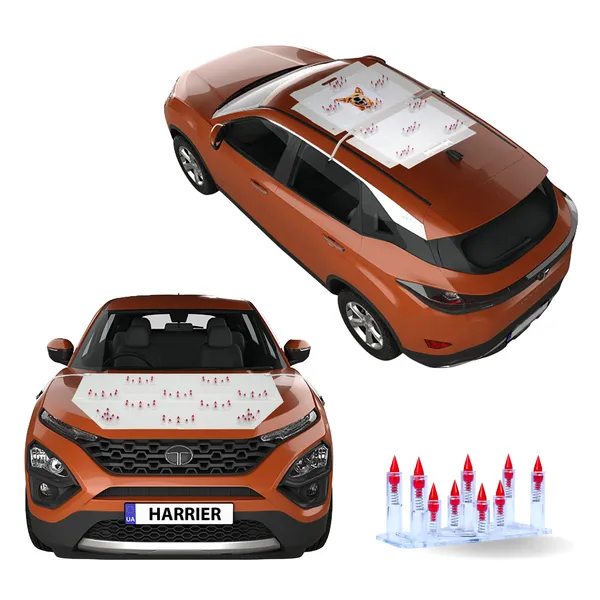 TATA_MOTOR_HARRIER_Red_Car_Protection_Spikes_|_Smart,_Safe_&_Humane_way_to_Deter_Animals_|_Roof_&_Bonnet_Protection_from_Dogs_&_Monkeys_|_Magnetic_Holding_&_Box_Closure_|_Anti-Theft_&_Scratch_Protection_|_Foldable_In-Built_Plastic_Box