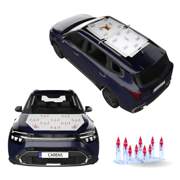 KIA_CARENS_Red_Car_Protection_Spikes_|_Smart,_Safe_&_Humane_way_to_Deter_Animals_|_Roof_&_Bonnet_Protection_from_Dogs_&_Monkeys_|_Magnetic_Holding_&_Box_Closure_|_Anti-Theft_&_Scratch_Protection_|_Foldable_In-Built_Plastic_Box