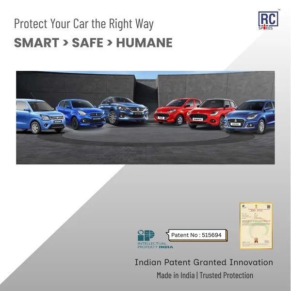 MARUTI_XL6_Red_Car_Protection_Spikes_|_Smart,_Safe_&_Humane_way_to_Deter_Animals_|_Roof_&_Bonnet_Protection_from_Dogs_&_Monkeys_|_Magnetic_Holding_&_Box_Closure_|_Anti-Theft_&_Scratch_Protection_|_Foldable_In-Built_Plastic_Box