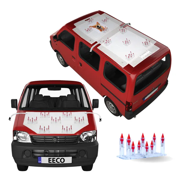 MARUTI_EECO_Red_Car_Protection_Spikes_|_Smart,_Safe_&_Humane_way_to_Deter_Animals_|_Roof_&_Bonnet_Protection_from_Dogs_&_Monkeys_|_Magnetic_Holding_&_Box_Closure_|_Anti-Theft_&_Scratch_Protection_|_Foldable_In-Built_Plastic_Box