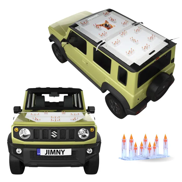 MARUTI_JIMNY_Orange_Car_Protection_Spikes_|_Smart,_Safe_&_Humane_way_to_Deter_Animals_|_Roof_&_Bonnet_Protection_from_Dogs_&_Monkeys_|_Magnetic_Holding_&_Box_Closure_|_Anti-Theft_&_Scratch_Protection_|_Foldable_In-Built_Plastic_Box
