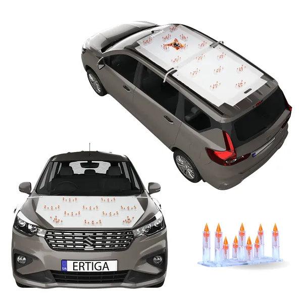 MARUTI_ERTIGA_Orange_Car_Protection_Spikes_|_Smart,_Safe_&_Humane_way_to_Deter_Animals_|_Roof_&_Bonnet_Protection_from_Dogs_&_Monkeys_|_Magnetic_Holding_&_Box_Closure_|_Anti-Theft_&_Scratch_Protection_|_Foldable_In-Built_Plastic_Box