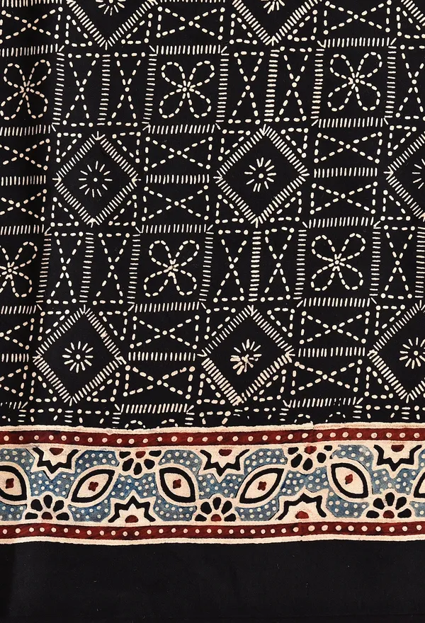 Black_Ajrakh_Handblock_Modal_Silk_Saree_with_Matching_Blouse_Piece_for_Women