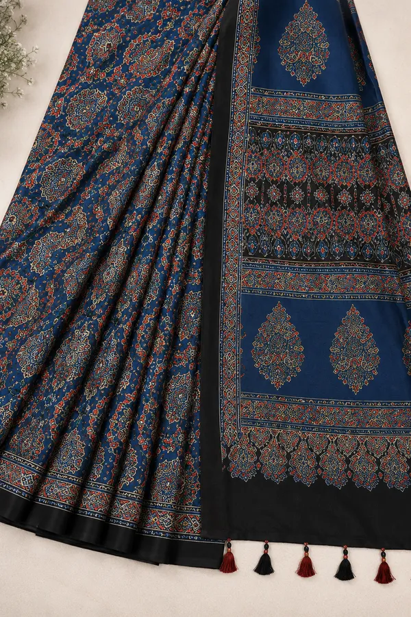 Blue_Ajrakh_Handblock_Modal_Silk_Saree_with_Matching_Blouse_Piece_for_Women