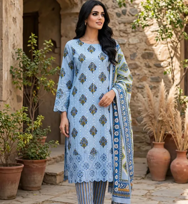 Unstitched_Blue_Printed_Women’s_Ethnic_Wear_Salwar_Suit_Set_with_Dupatta
