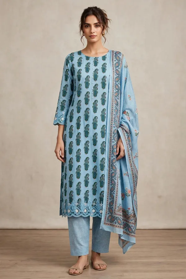 Unstitched_Blue_Printed_Women’s_Ethnic_Wear_Salwar_Suit_Set_with_Dupatta