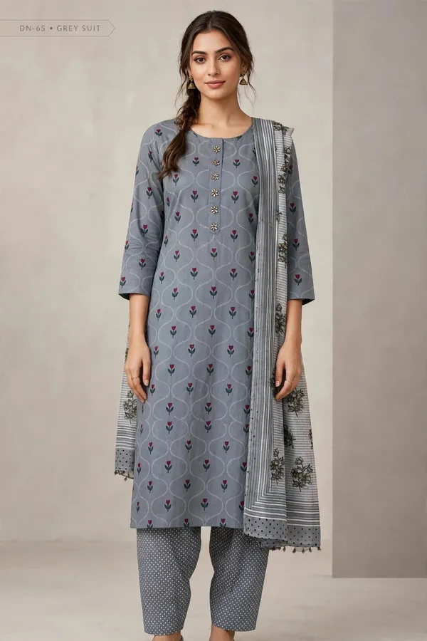 Unstitched_Grey_Printed_Women’s_Ethnic_Wear_Salwar_Suit_Set_with_Dupatta