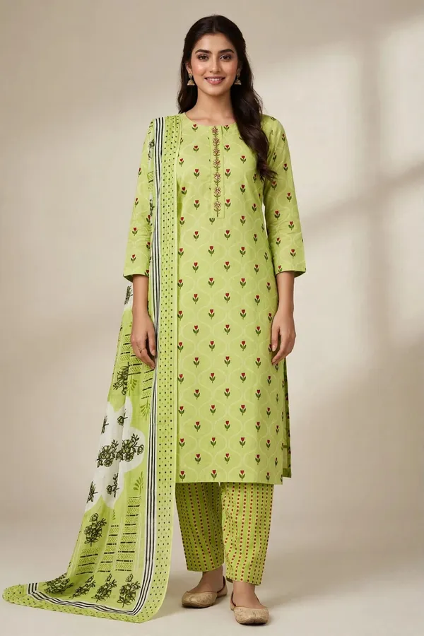 Unstitched_Yellow_Printed_Women’s_Ethnic_Wear_Salwar_Suit_Set_with_Dupatta