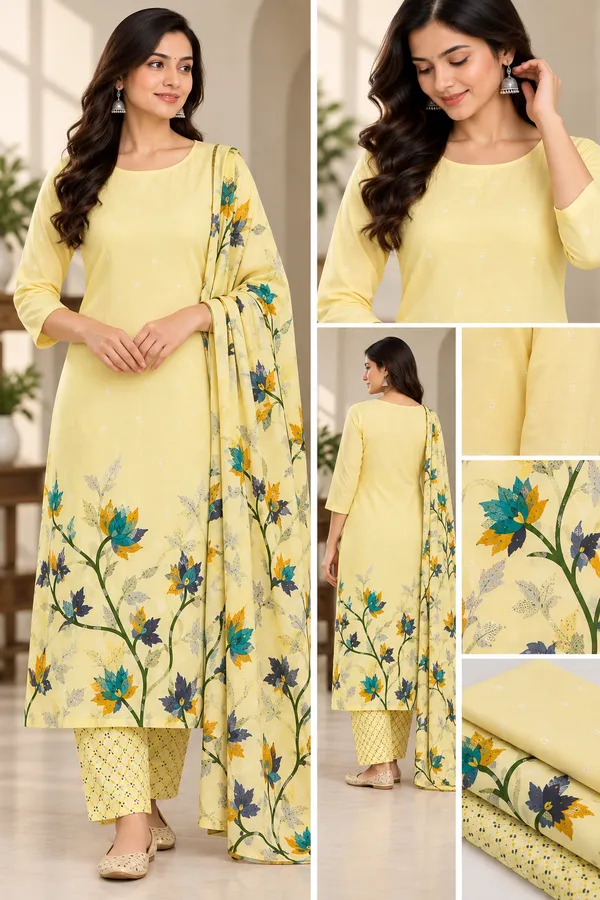 Unstitched_Yellow_Printed_Women’s_Ethnic_Wear_Salwar_Suit_Set_with_Dupatta