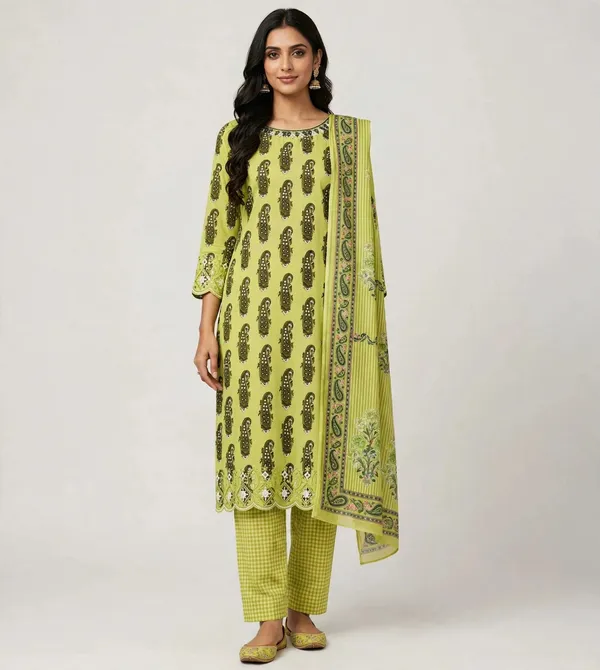 Unstitched_Yellow_Printed_Women’s_Ethnic_Wear_Salwar_Suit_Set_with_Dupatta