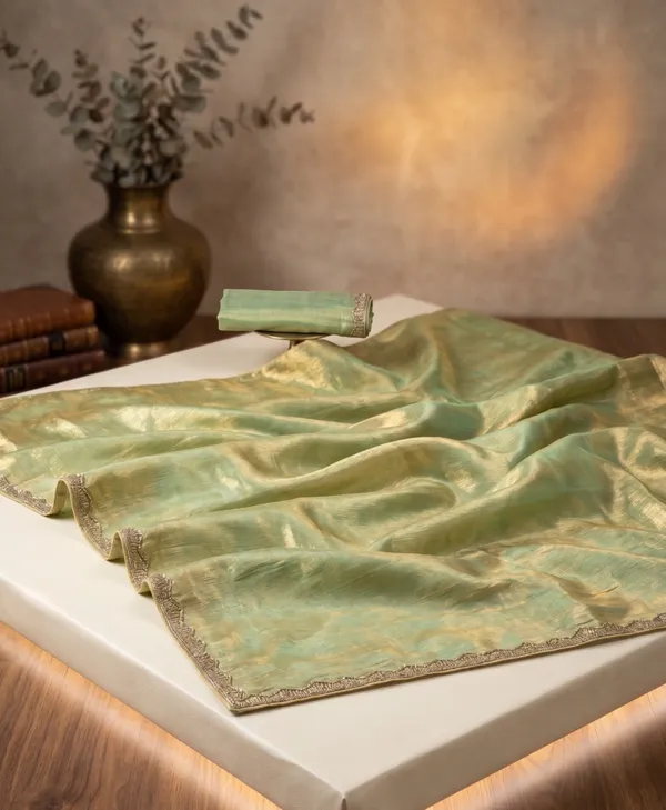 Pista_Green_Silk_Saree_For_Women_With_Matching_Blouse_Piece