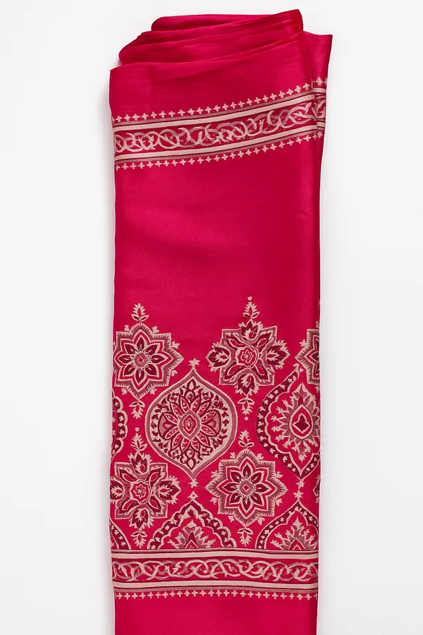 Pink_Italian_Silk_Saree_For_Women_With_Matching_Blouse_Piece