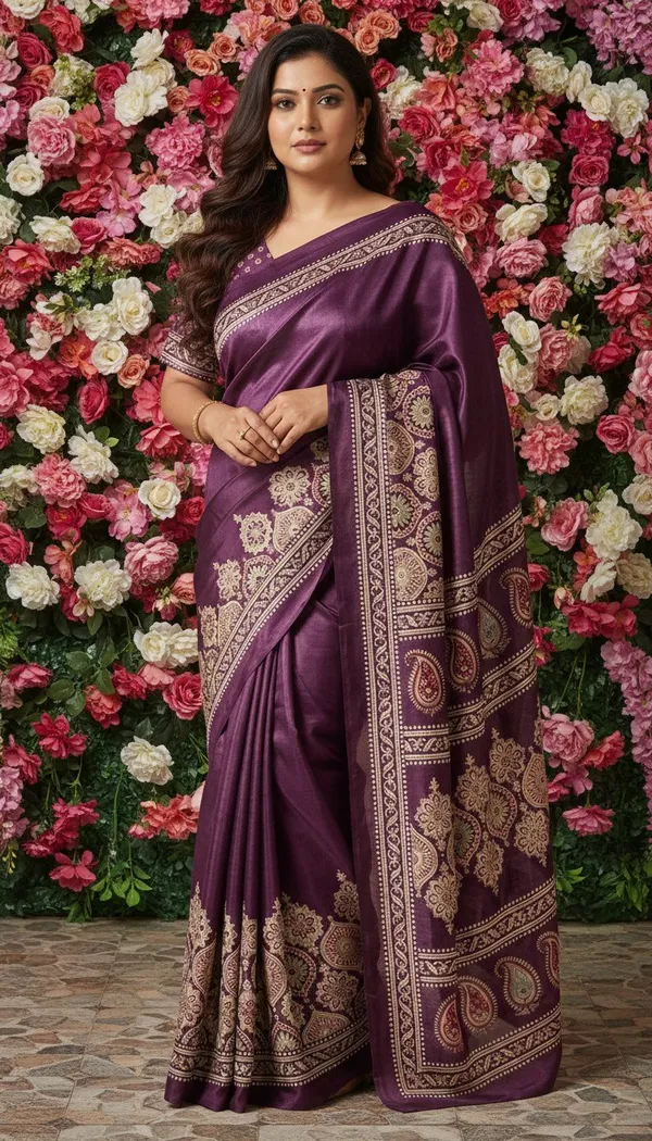 Purple_Silk_Saree_For_Women_With_Matching_Blouse_Piece