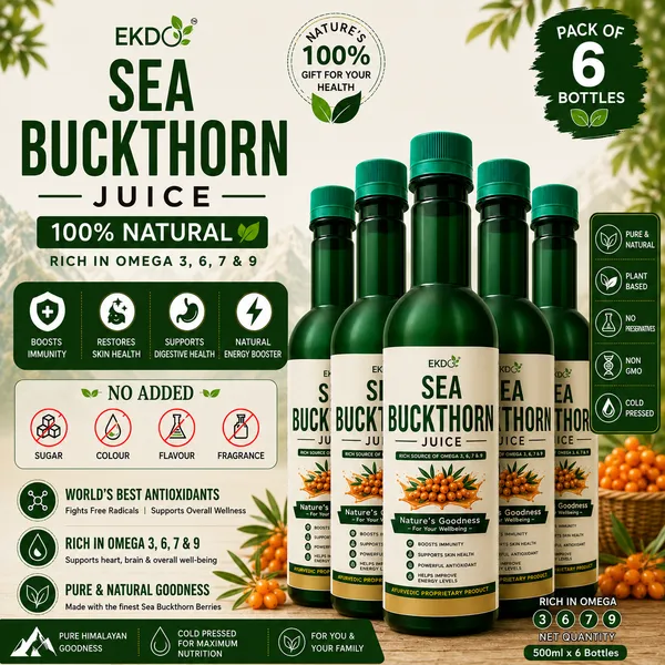EKDO_Sea_Buckthorn_Juice_500ml_(Pack_of_6)_|_Rich_in_Omega_3,_6,_7_&_9_|_100%_Natural_|_Powerful_Antioxidant_|_Supports_Immunity,_Skin_&_Digestive_Health
