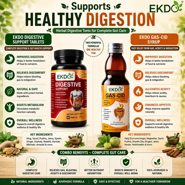 EKDO_Digestive_Care_Combo_Pack_|_Digestive_Support_Tablets_(60_Tablets)_+_GAS-CID_Herbal_Syrup_(200ml)_|_Ayurvedic_Gut_Health_Combo