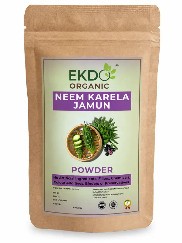 EKDO_Organic_Neem_Karela_Jamun_Powder_|_Herbal_Wellness_Powder_|_Neem,_Karela_&_Jamun_Blend_|_Natural_Daily_Wellness_Support_(100G)