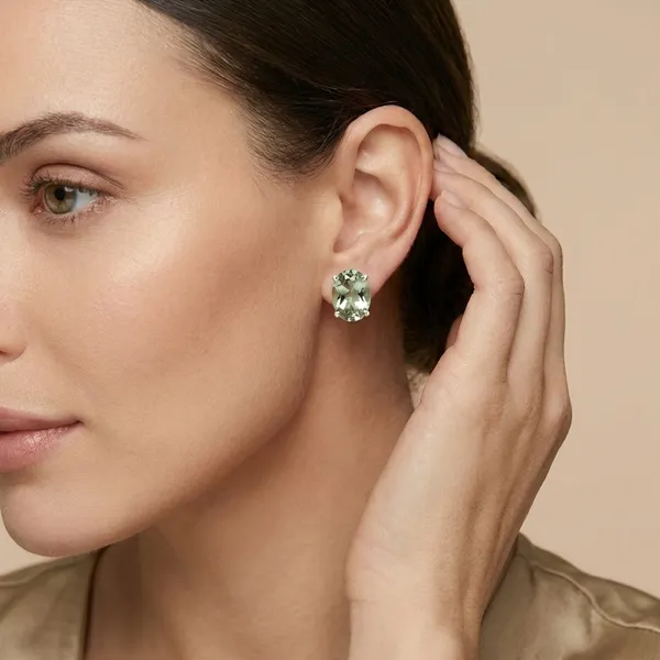 925_Silver_Jewellery_Green_Amythist_Gemstone_Oval_Elegant_Stud_Earrings_For_Women