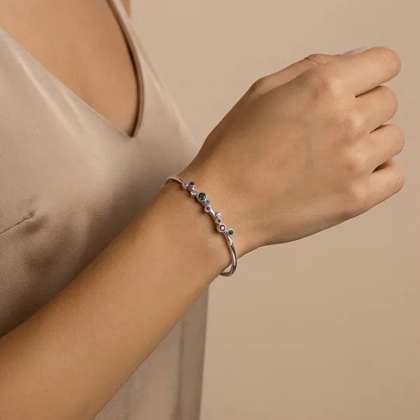 925_Silver_Jewellery_Multicolor_Gemstone_Silver_Bracelet_For_Women