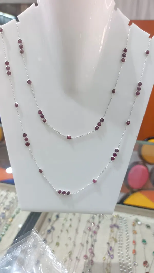 925_Silver_Jewellery_Red_Ruby_Silver_Long_Chain_Necklace_For_Women