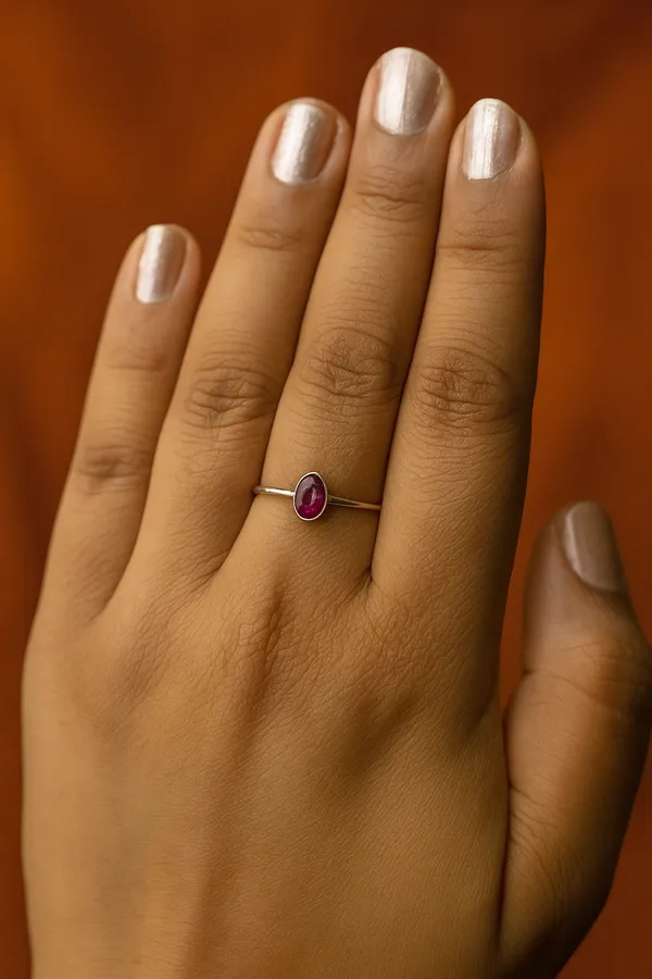 925_Silver_Jewellery_Red_Ruby_Oval_Ring_Band_For_Women