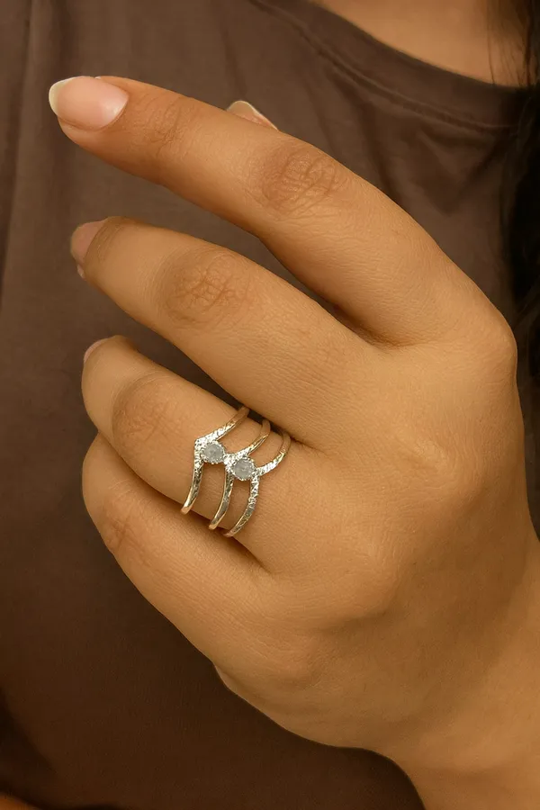 925_Silver_Jewellery_White_Moonstone_Silver_Stack_Ring_For_Women