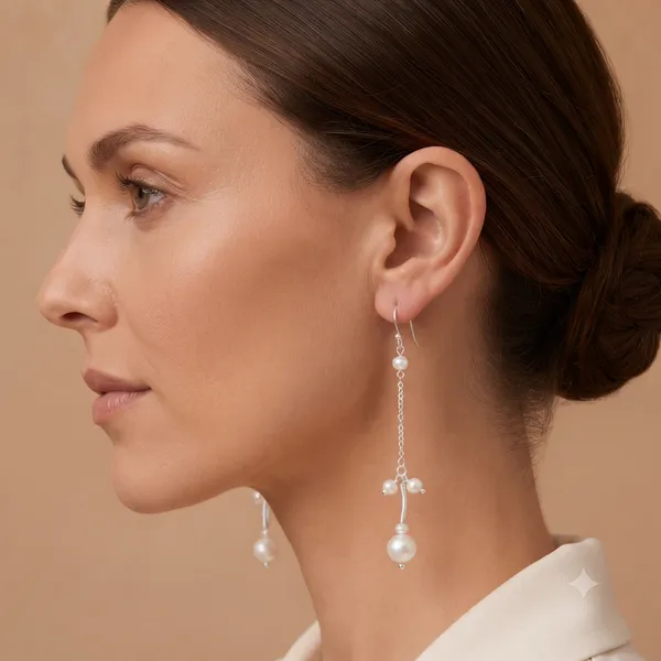 925_Silver_JewelleryPearl_Dangling_Earings