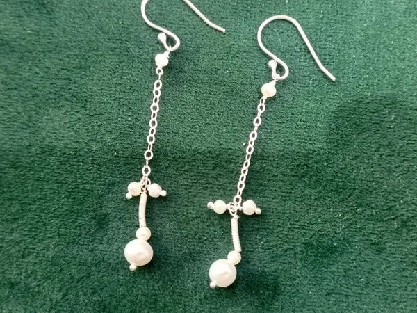 925_Silver_JewelleryPearl_Dangling_Earings