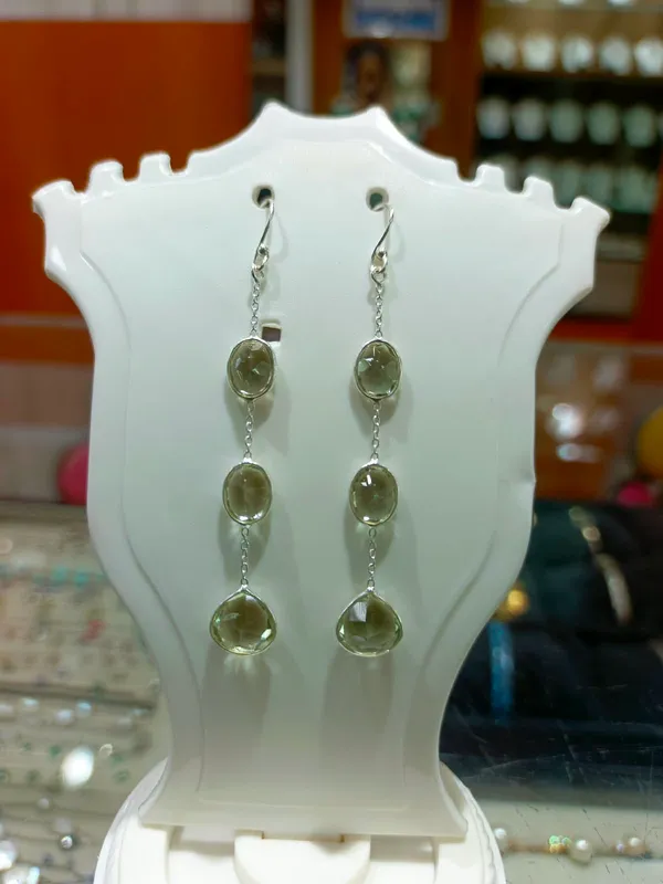 925_SILVER_JEWELLERY_PERIDOT_DANGLING_EARRINGS_