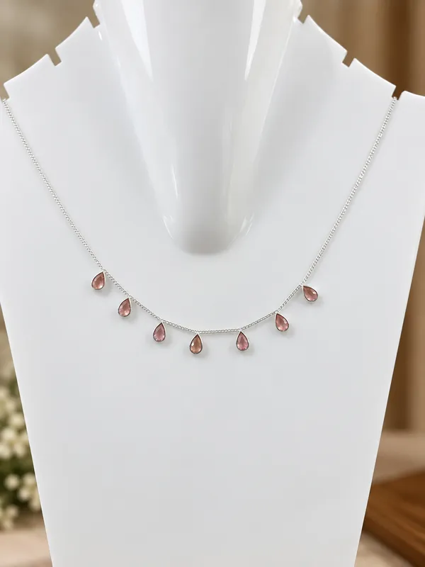 925_SILVER_JEWELLERY_PINK_TOURMALINE_NECKCHAIN