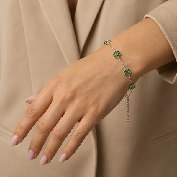 925_silver_Emerald_bracelet