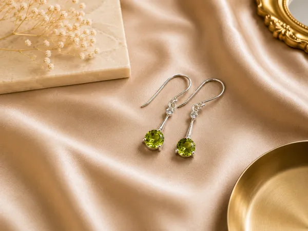 925_silver_minimal_Peridot_Earrings_