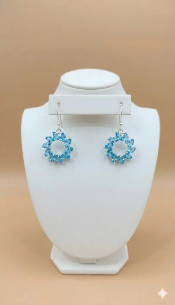 925_Silver_Jewellery_Blue_Topaz_Sparkling_Earings