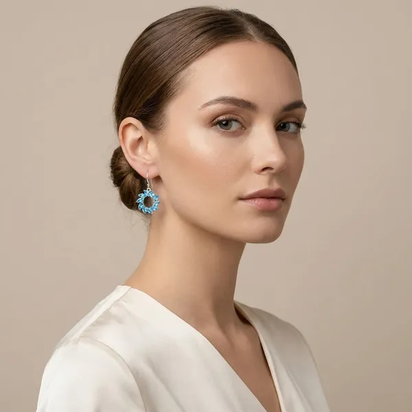 925_Silver_Jewellery_Blue_Topaz_Sparkling_Earings