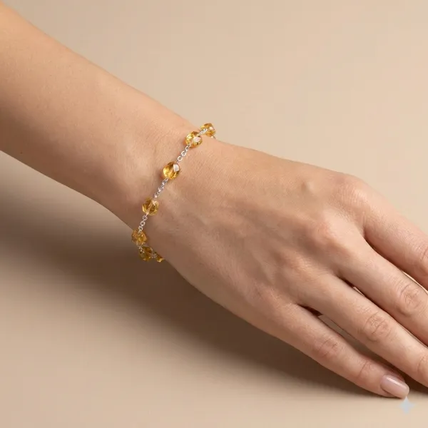 925_Silver_Jewellery_Citrin_Bracelet