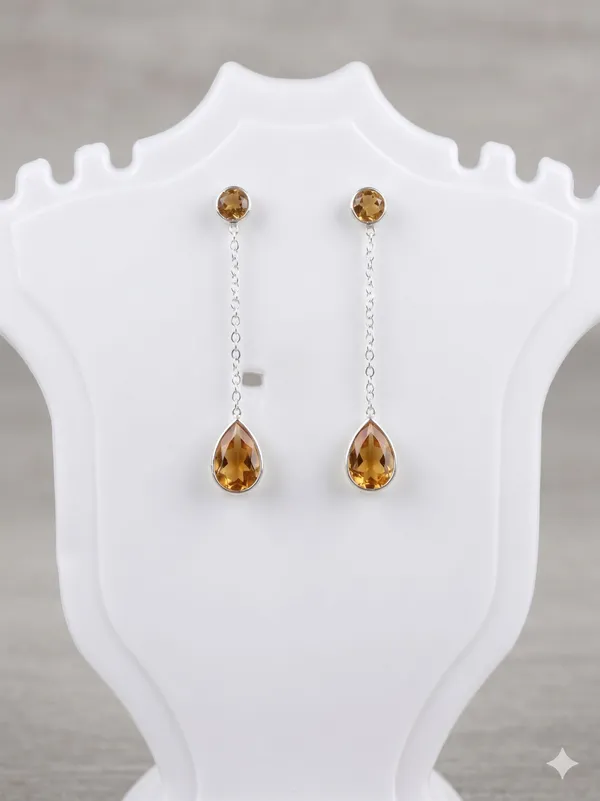 925_Silver_Jewellery_Citrin_Earings