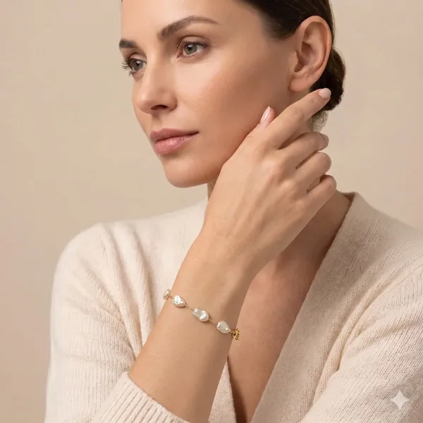 925_Silver_Jewellery_Flat_pearl_Braclet
