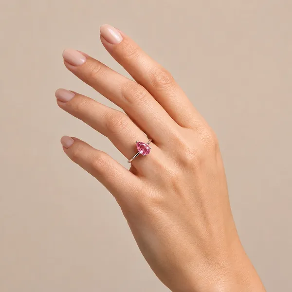 925_Silver_Jewellery_Eleganat_Pink_Tourmaline_Pear_shape_ring