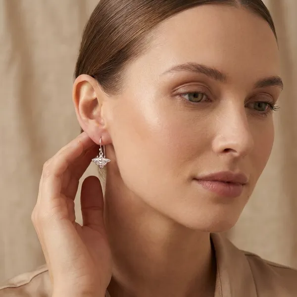 925_Silver_Jewellery_Silver_Sterling_Bee_Drop_Earrings_For_Women