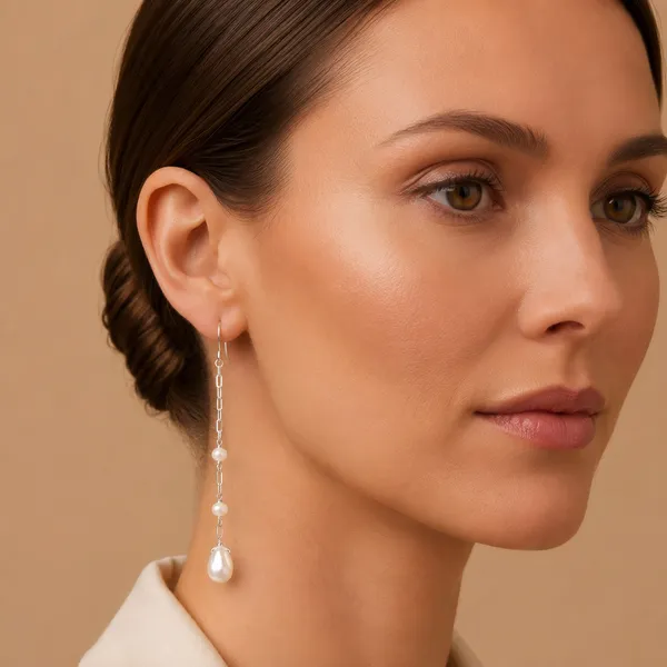 925_Silver_JewelleryPearl_Dangling_Earings