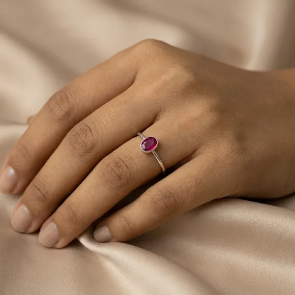 925_Silver_Jewellery_Red_Ruby_Oval_Ring_Band_For_Women