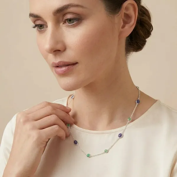 925_Silver_Jewellery_Purple_Tanzanite_Silver_Chain_Gemstone_Necklace_For_Women