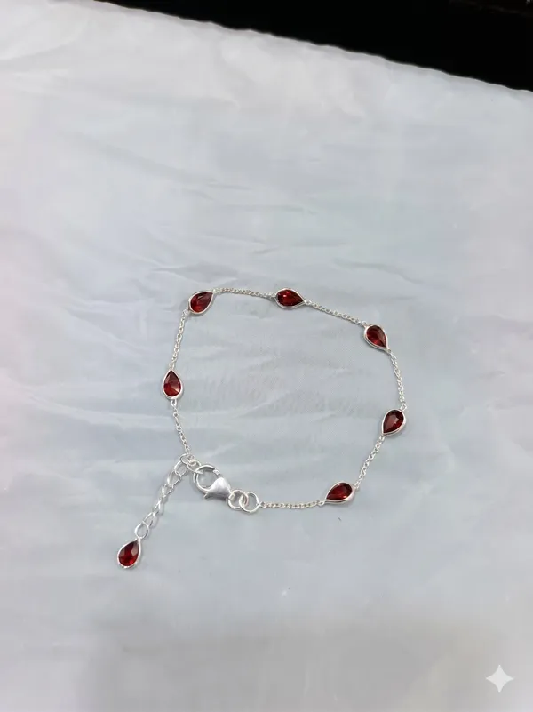925_Silver_Jewellery_Garnet_Bracelet