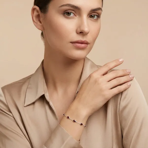 925_Silver_Jewellery_Garnet_Bracelet